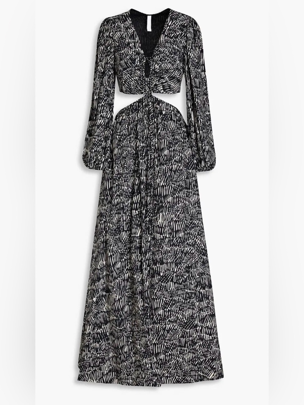 NWT Jonathan Simkhai Adelaide cutout printed mousseline maxi dress sz XS